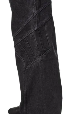 OLAKALA Alien Intel Black Denim Pants Discount