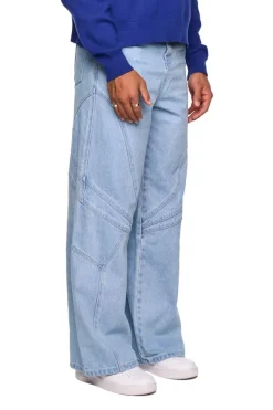 OLAKALA Alien Intel Blue Denim Pants Clearance