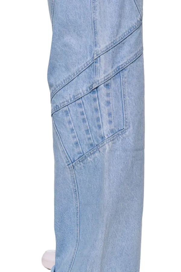 OLAKALA Alien Intel Blue Denim Pants Clearance