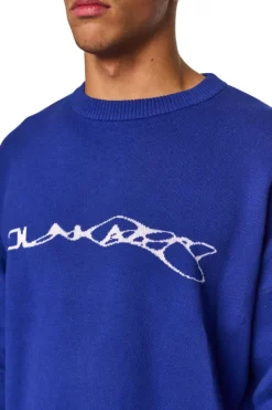 OLAKALA Alien Intel Knit Sweater Blue Discount