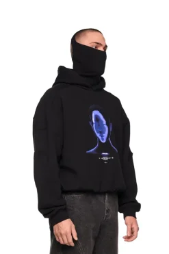 OLAKALA Alien Intel Mask Hoodie Blue Clearance