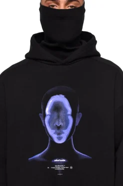 OLAKALA Alien Intel Mask Hoodie Blue Clearance