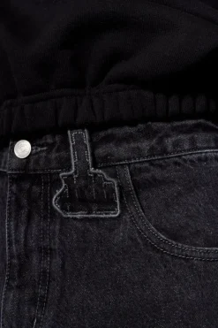OLAKALA Cc Black Denim Pants Baggy Shop