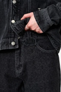 OLAKALA Cc Black Monogram Denim Pants New