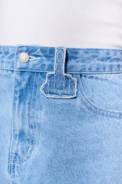 OLAKALA Cc Blue Loose Fit Denim Pants Outlet