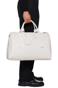 OLAKALA Cc Debossed Weekender Bag White New