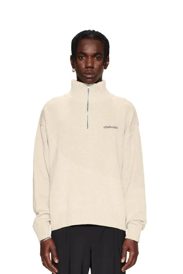 OLAKALA Cc Knit Halfzip Beige Outlet