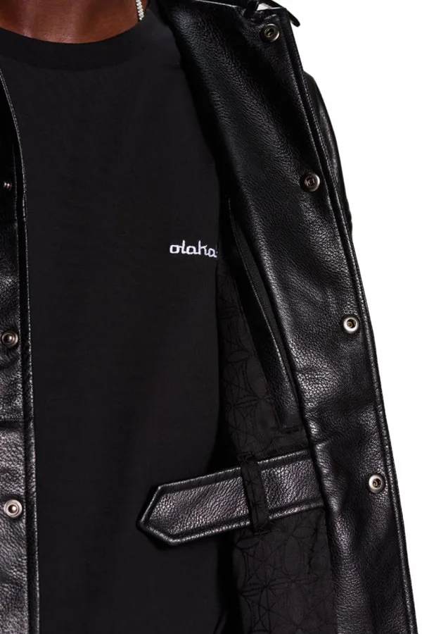 OLAKALA Cc Leather Jacket Black Cheap