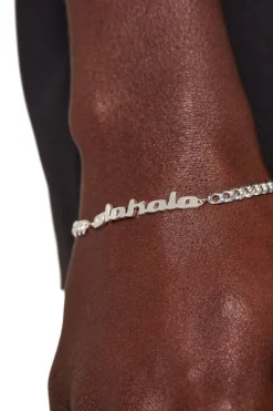 OLAKALA Cc Logo Bracelet Silver Coated Fashion