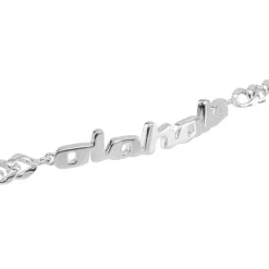 OLAKALA Cc Logo Bracelet Silver Coated Fashion