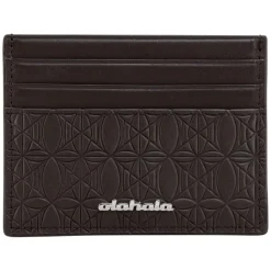OLAKALA Ccleather Monogramm Cardholder Brown New