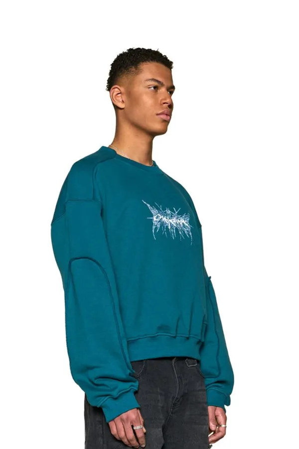 OLAKALA Defect Id Sweater Petrol Cheap