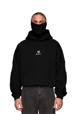 OLAKALA Discreet Mask Hoodie Black New