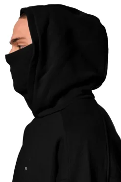 OLAKALA Discreet Mask Hoodie Black New