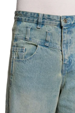 OLAKALA Gills Washed Denim Pants Blue Outlet