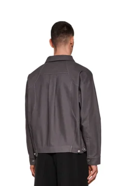 OLAKALA Heavy Anatomy Cotton Overshirt Gray Shop
