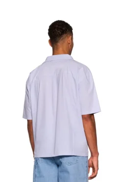 OLAKALA Layered Short Sleeve Shirt Blue Shop