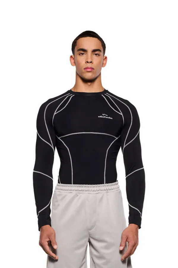 OLAKALA Sports Anatomy Tech Top Black Clearance